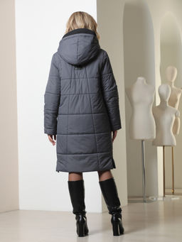 25422 Пальто графитовый - Dizzyway фото 6