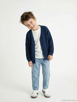 V Yaka Erkek ?ocuk Triko H?rka