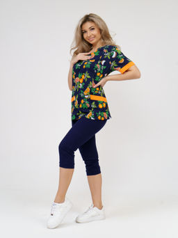 808 Костюм "т.синий/апельсин"