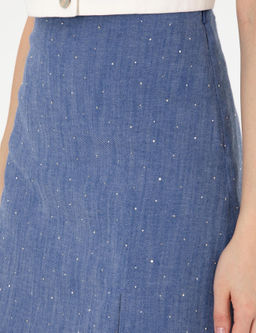 _ndigo A Kesim Dokuma Etek - Pierre cardin фото 5