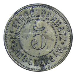Монета 5 пфеннигов Германия  Нотгельд Ландсберг
