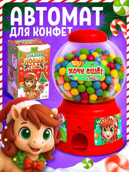 Автомат для конфет С Новым годом!, лошадь