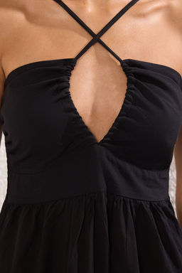 TRENDYOLMILLA Etnik Desenli Dokuma 100% Pamuk Plaj Elbise TBESS25EL00110