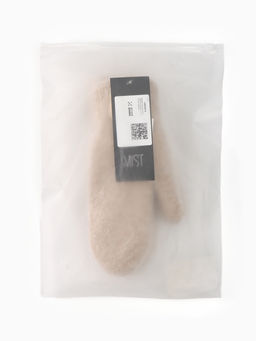 Варежки женские MIST с шерстью кролика, р-р 22 см, цв. кофейный