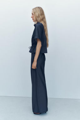 WIDE-LEG DARTED TROUSERS - Zara фото 10