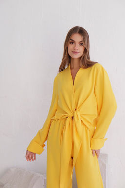 10503 Костюм из рубашки и брюк солнечно-жёлтый - Martichelli фото 5