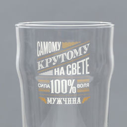 Бокалы для пива с надписью 100% мужик, 2 шт. по 570 мл