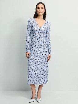 Платье миди с цветочным принтом / Zarina  фото 6