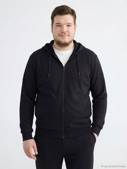 Kap??onlu Erkek Fermuarl? Sweatshirt