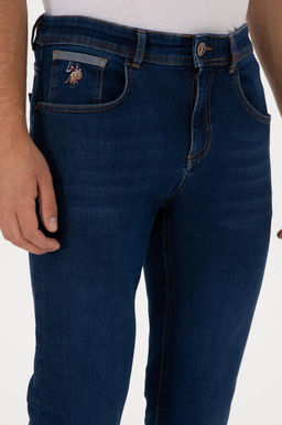 Erkek Koyu Mavi Slim Fit Jean Pantolon - U.s. polo assn фото 5