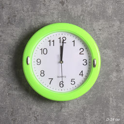 Часы настенные 24 см / 870G /уп 40/зеленые - Галеонтрейд фото 3