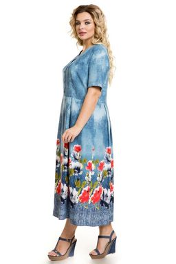 Платье 1022 цветы на голубом - Novita фото 4