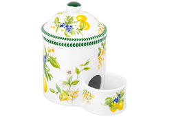 Банка д/соли 12,5*8,5*12,5 см 350 мл Лимоны с крышкой + деревянная ложка, NEW BONE CHINA - Elan gallery фото 6