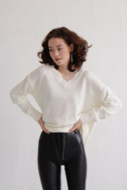 Базовый пуловер с V-образным вырезом - Martichelli фото 13