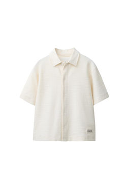 CONJUNTO CAMISA Y BERMUDA TEXTURA ETIQUETA / Crudo / Beige - Zara фото 3