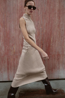 CAPE MIDI SKIRT - Zara фото 3