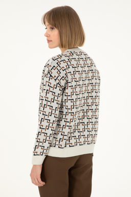 Женский кремовый свитер с круглым вырезом Неожиданная скидка в корзине - U.s. polo assn фото 5