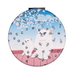 Зеркало карманное 7 см / GT358 /уп 50/300/ кожзам стразы - Галеонтрейд фото 8