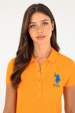 Женская оранжевая базовая футболка Неожиданная скидка в корзине - U.s. polo assn фото 2