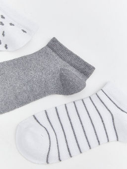 Desenli Kad?n Patik ?orap 3l?