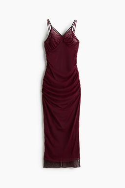 Vestido de malla con tirantes finos