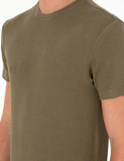 Haki Slim Fit Basic Ti__rt - Pierre cardin фото 14