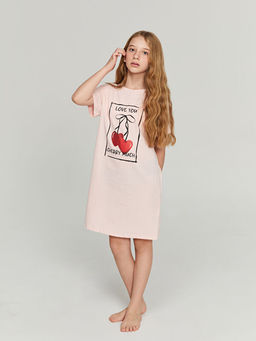 Bisiklet Yaka K?z ?ocuk Gecelik Anne K?z Kombini