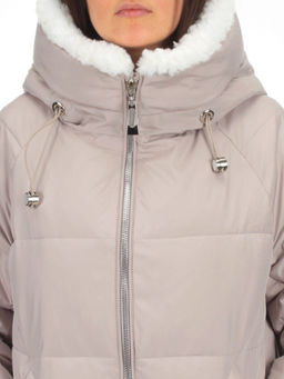 Y23-868 BEIGE Куртка зимняя женская (тинсулейт) - Фабричный китай фото 11