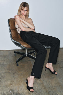 LEATHER SLINGBACK SANDALS