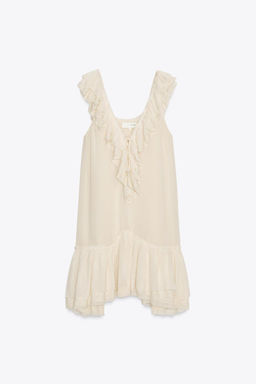 ZW COLLECTION LACE RUFFLE DRESS - Zara фото 5
