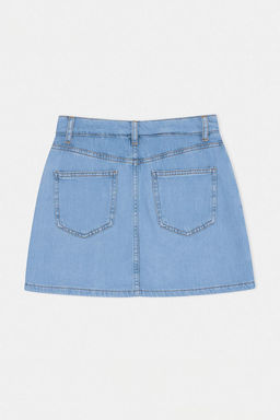 Bej Vintage Y?kama Yuksek Bel Denim Sort Etek TWOSS26SR00110 - Trendyolmilla фото 15