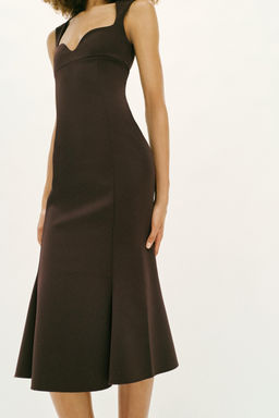 VESTIDO ESCOTE CORAZ?N / Marr?n - Zara фото 3