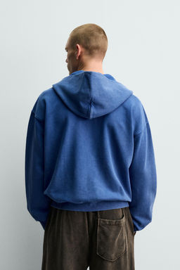 WASHED ZIP-UP HOODIE - Zara фото 13