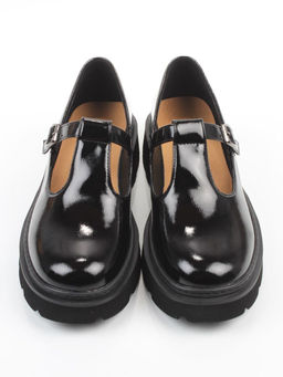 06-DLG02-2 BLACK Туфли женские (натуральная кожа)