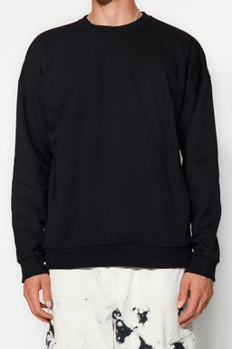 TRENDYOL MAN Lacivert Oversize/Genis Kesim S?rt Bask?l? Ici Polar/S?cak Tutan Pamuk Sweatshirt TMNAW22SW0796 - Trendyolmilla фото 18