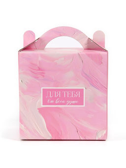 Цена за 5 шт. Коробка кондитерская с окном, сундук, Нежные краски, 20 х 20 х 20 см - Дарите счастье фото 4