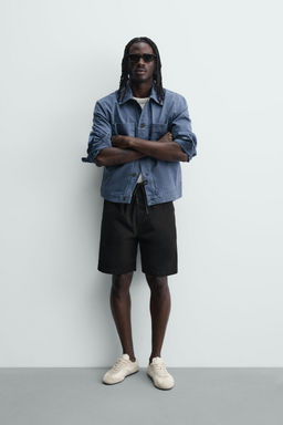 BERMUDA RELAXED FIT LAVADA / Tostado