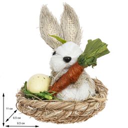 Изделие декоративное "Гнездо пасхальное", L9,5 W9,5 H11 см