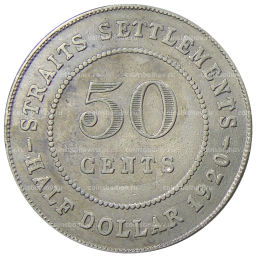 50 центов 1920 года Стрейтс Сетлментс