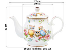 Чайник 380 мл 17*10*12 см Совушки NEW BONE CHINA - Elan gallery фото 5