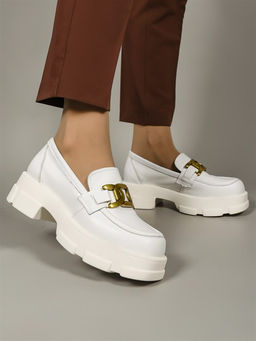 Лоферы женские/ Броги P-48P White