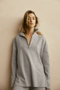 Jersey oversize con media cremallera - H&m фото 6