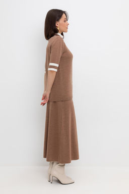 ЕВ 737/ш/какао юбка жен