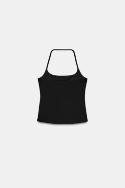 TOP HALTER PUNTO STRETCH / Negro - Zara фото 5