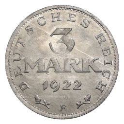 3 марки 1922 года Е Германия 3-я годовщина Веймарской конституции