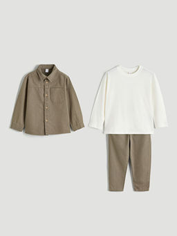 Erkek ?ocuk G?mlek Ti??rt ve Pantolon