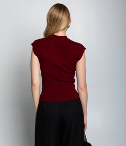 Футболка #КТ082 (1), бордовый