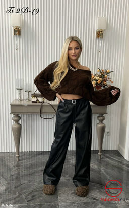 Брюки женские из эко-кожи