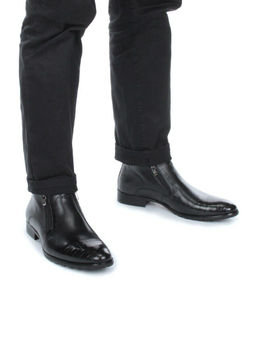 01-H9001-B76-SW3 BLACK Ботинки демисезонные мужские (натуральная кожа) - Фабричный китай фото 2