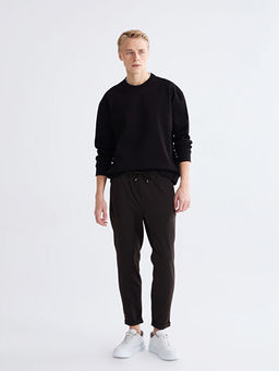 Bisiklet Yaka Erkek Kal?n Sweatshirt